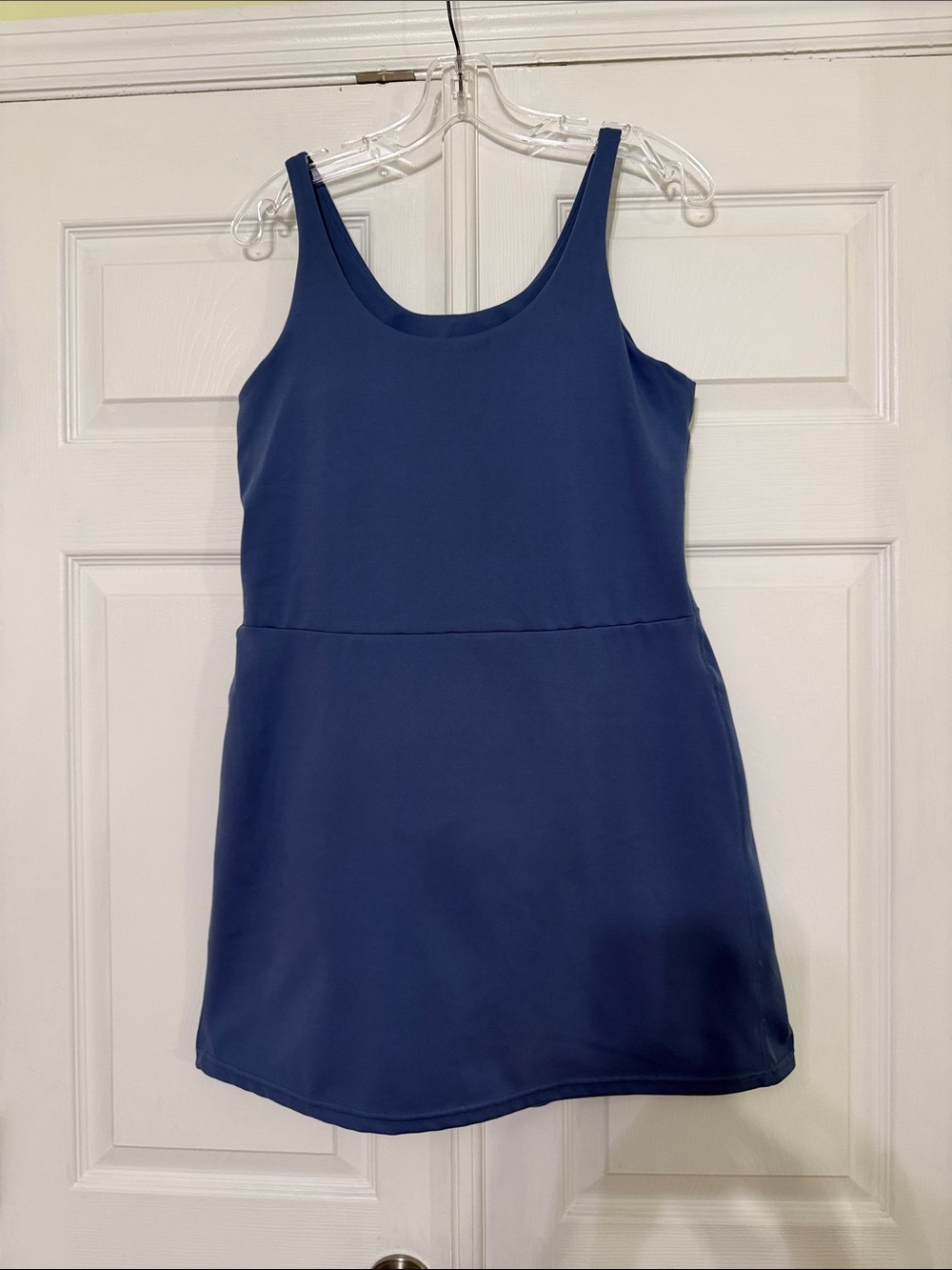 Dusky  Blue Sleeveless Tank Dress